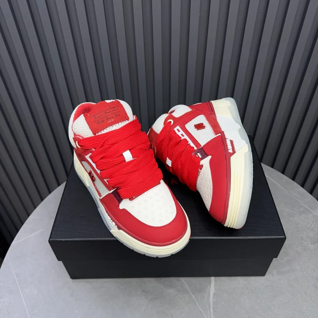 Men's shoes 💰660💰 AMIRI AMIRI trendy brand hot sale 🔥 Available all year round, couples 💑 Official website synchronization Imported fabrics 1⃣️ vs 1⃣️ replica, original factory special original sole, 35-45 (45. non-refundable)